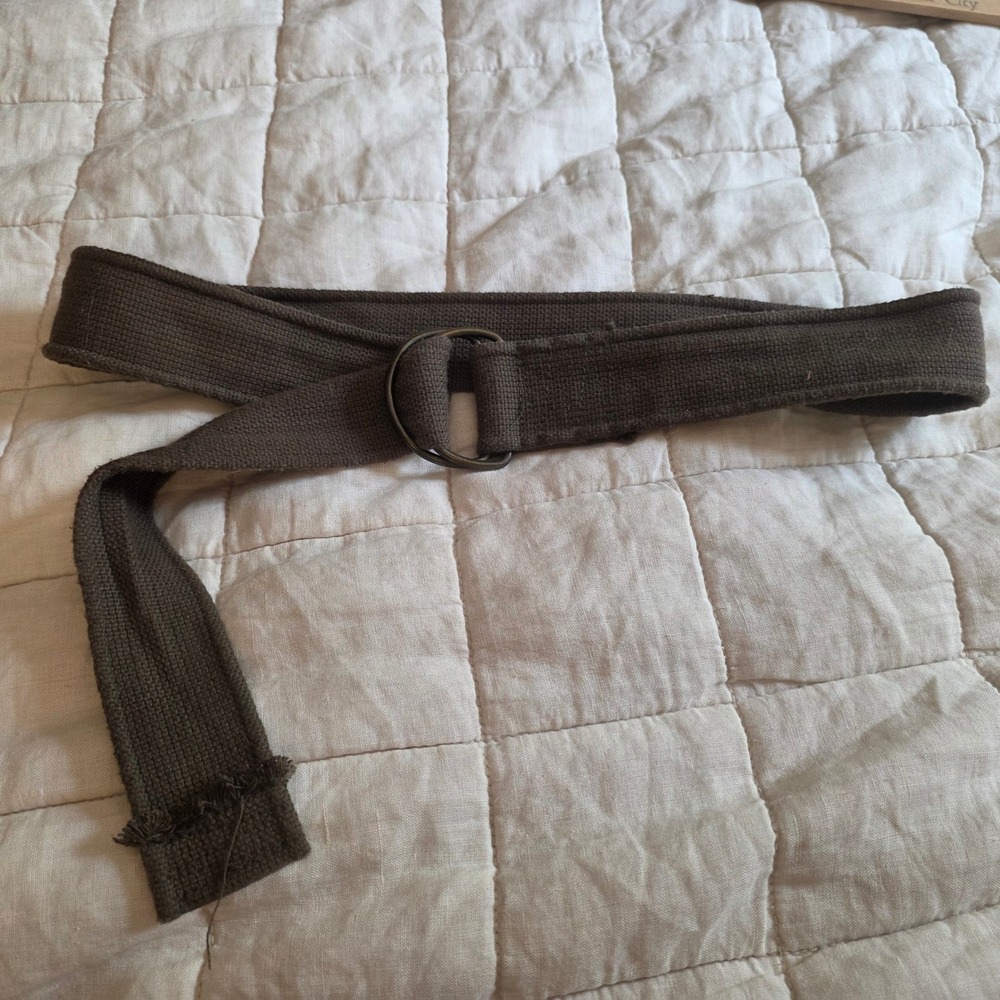 D-Ring Canvas Belt Unisex 36 Brown Good Utilitarian Military Style Gorpcore
